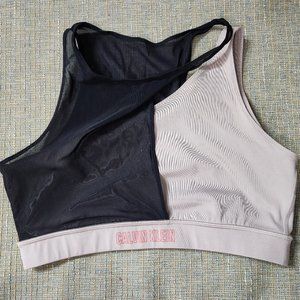 CALVIN Klein Womens XL Bra Sports pink Black asymmetrical